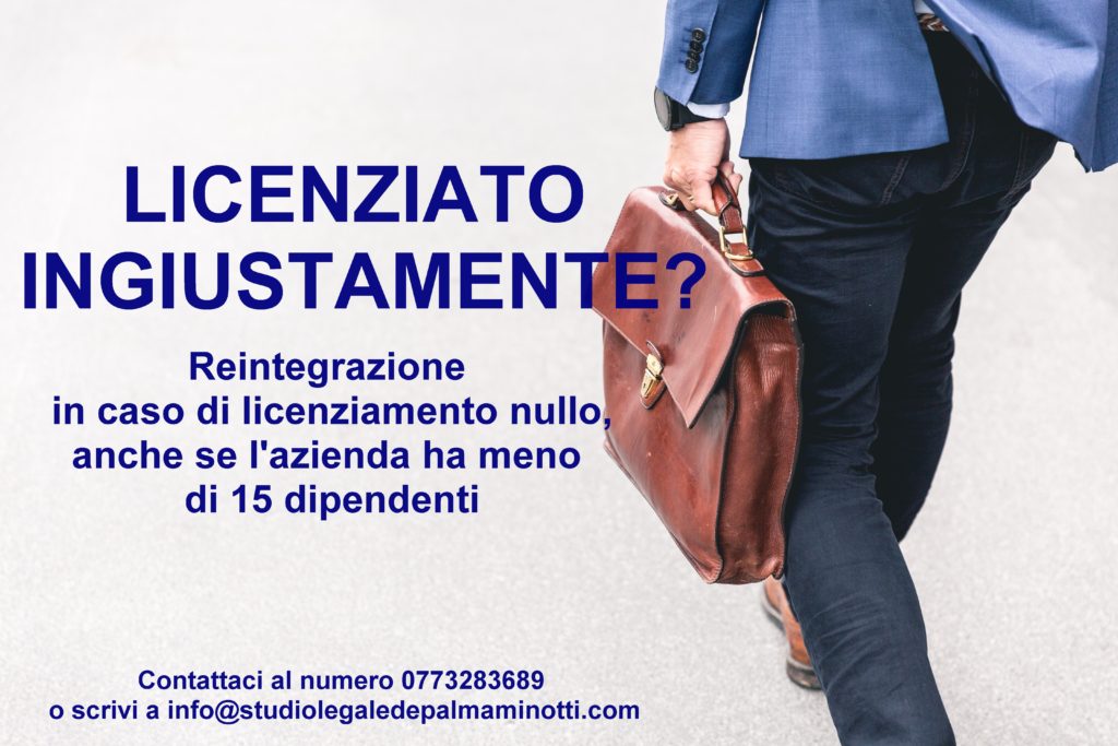 Reintegra licenziamento nullo